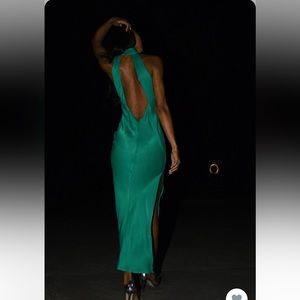 Meshki Claire Green Maxi Dress